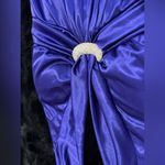 My Michelle  Purple Halter Dress Satin Shine Party Cocktail Y2K Rhinestone Small Photo 4