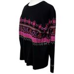Johnny Was  The Fairisle Sweater Black Live Bling Cashmere Wool Blend XL Photo 4