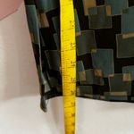 Vintage Green Geometric Top Mod Print Retro 70s Inspired Funky Groovy Small Photo 5