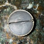 Handmade‎ Vintage Rose Cameo Brooch Pin Victorian Style Porcelain Floral Pink Black Photo 3