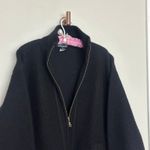 Patagonia Womens M Black 100% Wool Boucle Full Zip Jacket Knit Sweater Cozy Fall Photo 1