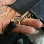 Summer & Rose Celine Black Vegan Leather Crossbody Removable Strap Purse Photo 4