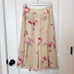 Rena Rowan Womens Vintage Silk Pleated Midi Skirt Size 4P Fairy Y2K Cottagecore Pink Photo 2