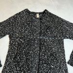 Divided Open Front Long Line Knit Cardigan Size Medium Cozy Outdoors Casual Black Photo 5