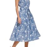 Tommy Hilfiger NWOT Hudson Paisley Sleeveless Midi Shirt Dress Linen Cotton Belted Buttoned New Photo 1