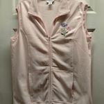 Country Store Catalog Womens Size 2X Light Pink Floral Embroidered Full Zip Vest Photo 0
