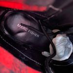 Marc Fisher  Aboli Plaid Trimmed Boots Lug Sole Lace-Up Hiker Booties Black Photo 5