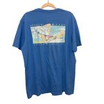 Lauren James Copied -  Blue Graphic One Pocket Tee Shirt Photo 1