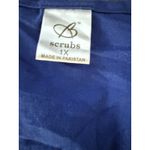 B Scrubs Medical Nursing Top Womens Tag Size 1X Blue Pullover Short Sleeve Photo 2