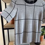 Banana Republic Merino Wool Blend Short Sleeve Windowpane Crewneck Sweater, XS Photo 2