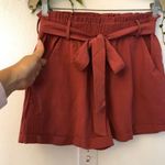 SheIn New  VCAY Paperbag Waist Wide Leg Belted Shorts Photo 2