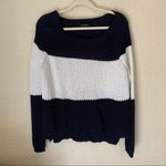 PaperMoon  Navy & White‎ Chunky Oversized Sweater Medium Photo 1