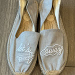Soludos  Ceizer Let’s Fly Away Sz 8.5 Gray Blue Embroidery Shoes Slip On Photo 0