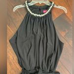Betsey Johnson Black Split Back Belted Halter Palazzo Jumpsuit Womens Size 14 Photo 9