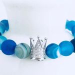 COUPLES | King and Queen Agate Beaded Bracelets Purple Photo 2