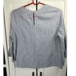 Urban Romantics  Size M Tunic Top Bell 3/4 Sleeves‎ Light Blue Coral Embroidered Photo 6