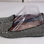 Nicole Miller NICOLE (by ) Bauble Herringbone Flats Black/White Studded-9 Photo 1
