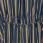 Monteau Los Angeles Size 3X Green Striped V-Neck Ruffle Cap Sleeve Sheath Dress Photo 7