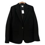 J.Crew One Button Blazer Black New Womens 6 Black Academia Career Photo 3