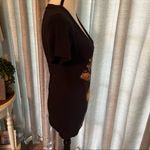 Infamous Womens Size Medium Black Skull Tattoo Roses Short Sleeve Shirt‎ V Photo 7