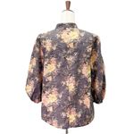 & Other Stories & Other Stories Paris Atelier Cottage Floral Gray & Pink Cotton Blouse Size 8 Photo 2