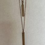 Francesca's Layered Gold Bar Necklace Photo 4