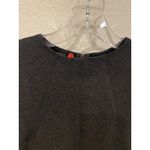 Spanx  The Perfect Funnel Shirt Womens Medium Gray Short Sleeve Top Back Zip Pont Photo 2