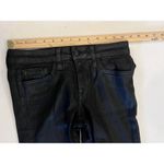 joe's jeans  Womens 25 Black‎ Wax Coated The Skinny Cotton Spandex Photo 7