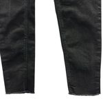 Amp Black Lace Up Fly High Rise Stretch Denim Zip Pocket Raw Hem Jeans Womens L Size undefined Photo 4