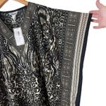 NWT Winlar Short Kaftan House Dress Beach MuMu OS Fits Most Animal Print Cheetah Black Photo 2