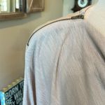 Drape Neck Top Tan Sparkly Champagne Shirt Womens S Gold Photo 2