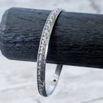 Vintage Bracelet Silver Tone Bangle 8" Photo 0