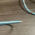 Blue Beaded Crystal Bangle Bracelets Size 8 Photo 5