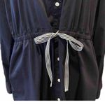 1901 Nordstrom Cinched Waist Long Sleeve Navy Blue Dress Size XL Photo 2