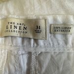 Abercrombie & Fitch NEW  Linen Wide Leg Trouser Pants High Rise White Size 31 Photo 4