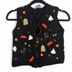 Talbots size small black zip up Halloween vest Photo 0