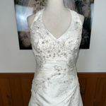 Gorgeous Casablanca Taffeta Halter Wedding Gown! White Size 12 Photo 3