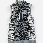 Carlisle  Collection NWT Zebra Print Cotton Silk Sleeveless Turtleneck Sweater Photo 0