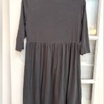 Garnet Hill  Grey Tunic Shift Dress Jersey Size Medium Baby Doll Soft & Stretchy Photo 1