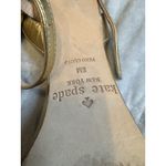 Kate Spade  Jasmyne Gold Silver Metallic Leather High‎ Heel Sandals Women Sz 8 Photo 3