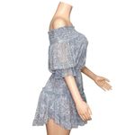 MISA Los Angeles NEW  Kailey Off-Shoulder Dress, Washed Tile, Small Photo 11