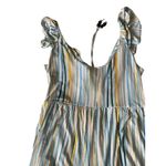 BCBGeneration Striped Keyhole Ruffle Romper Size M Photo 7