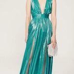 Bronx and Banco  Romi Metallic Gown Blue Womens Size XS Photo 0