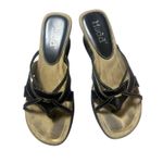 Mudd  Y2K Black Wedge Sandals Photo 3