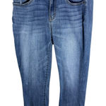 Judy Blue  Cotton Blend JB82175MD Medium Wash Mid Rise Raw Hem Capri Jeans Sz 27 Photo 0