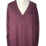 Chelsea28   Soft V-Neck Sweater Size XL - Wine Color Photo 0