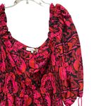 House of Harlow 1960 Shania Fuchsia print puff sleeve mini dress Size Small Photo 4