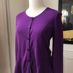 Lafayette 148 Purple Peplum Cardigan M Size M Photo 2