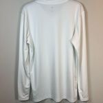 Adidas  Womens Primegreen V-Neck Shirt White Base Layer Long Sleeve Stretch Large Photo 7