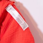 Eileen Fisher Organic Cotton Woven Textured Knit V Neck Short Sleeve Midi Dress Photo 2